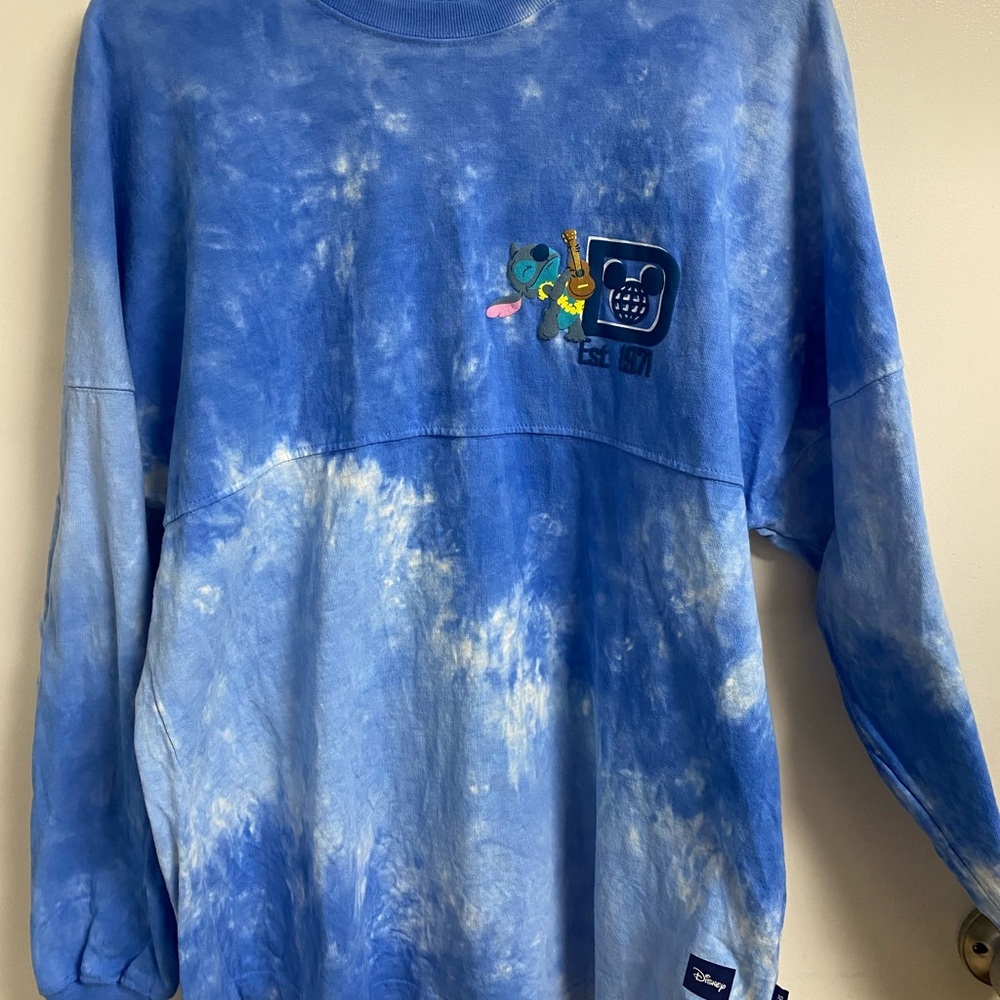 Disney Parks Spirit Jersey- tye dye Stitch, Adult Size SM